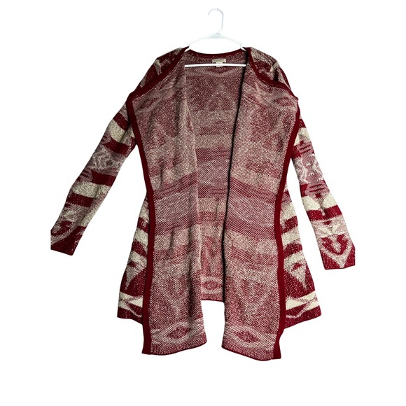 Lucky Brand Red and Cream Cardigan - Picture 2 of 9